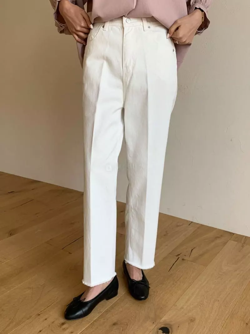 Moi - Korean Women Fashion - #romanticstyle - White Pants