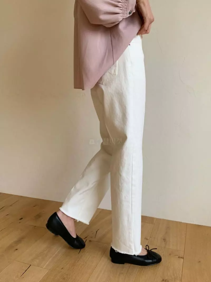 Moi - Korean Women Fashion - #shopsmall - White Pants - 2