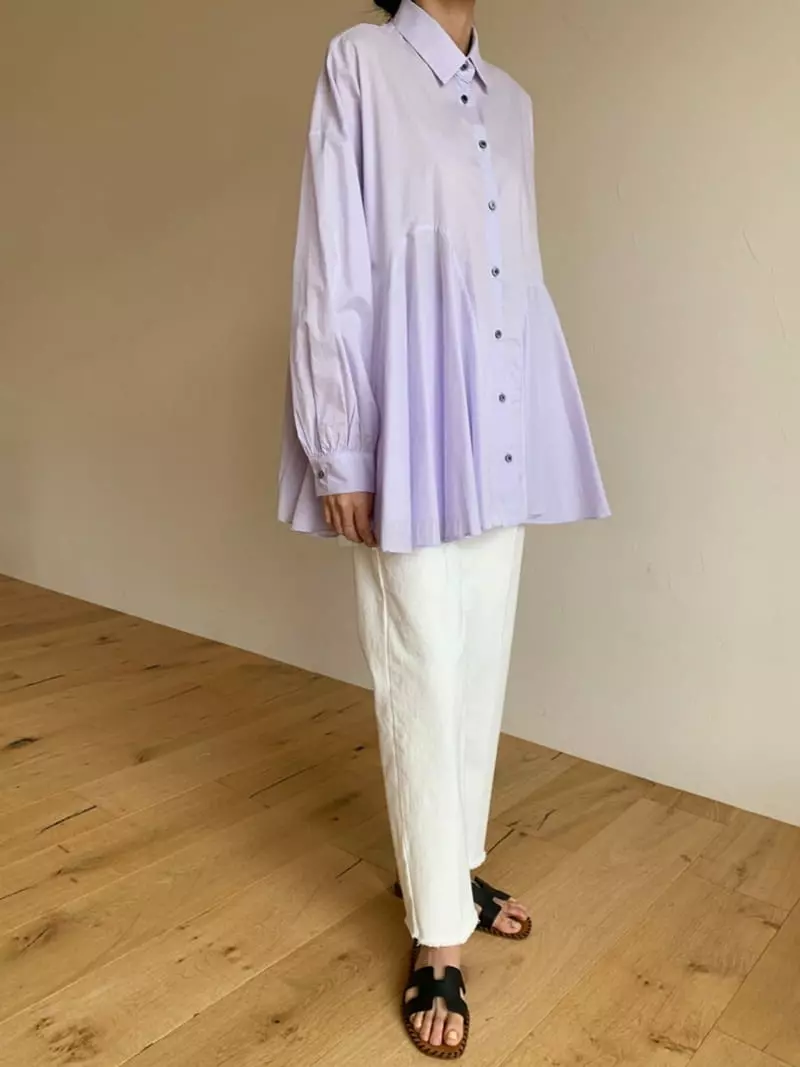 Moi - Korean Women Fashion - #shopsmall - Flare Shirt - 4