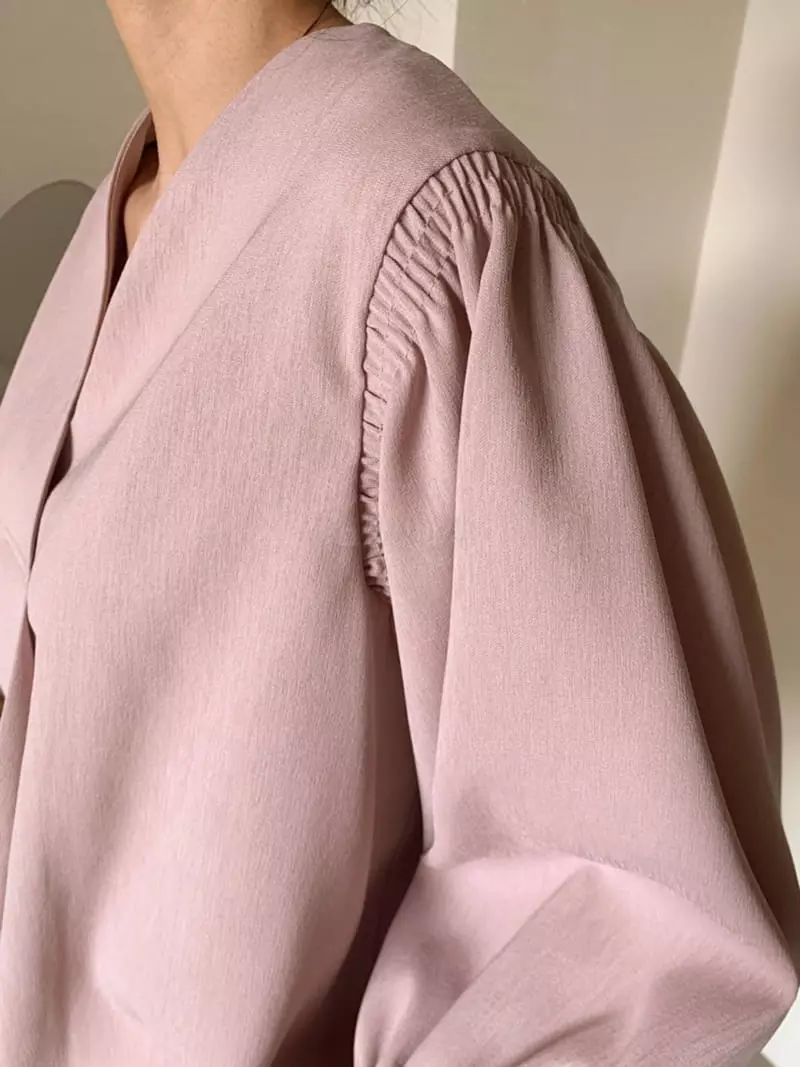 Moi - Korean Women Fashion - #vintageinspired - Smoke Blouse - 4