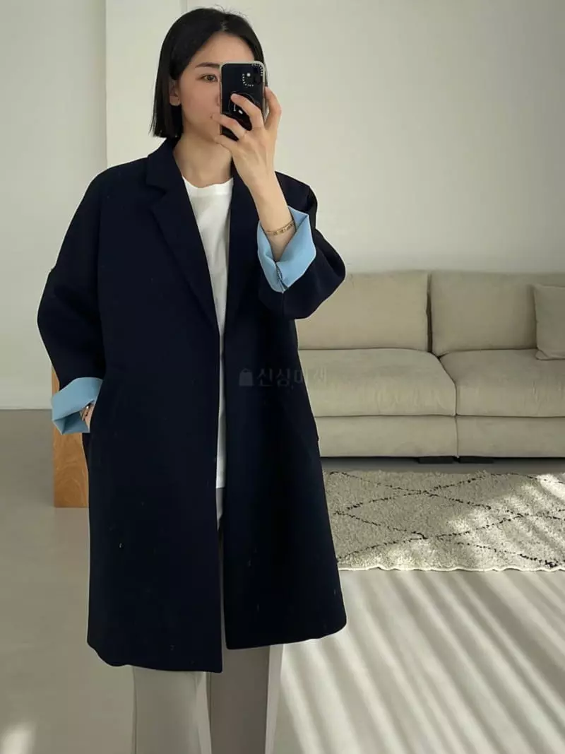 Moi - Korean Women Fashion - #vintageinspired - Coloring Jacket - 4