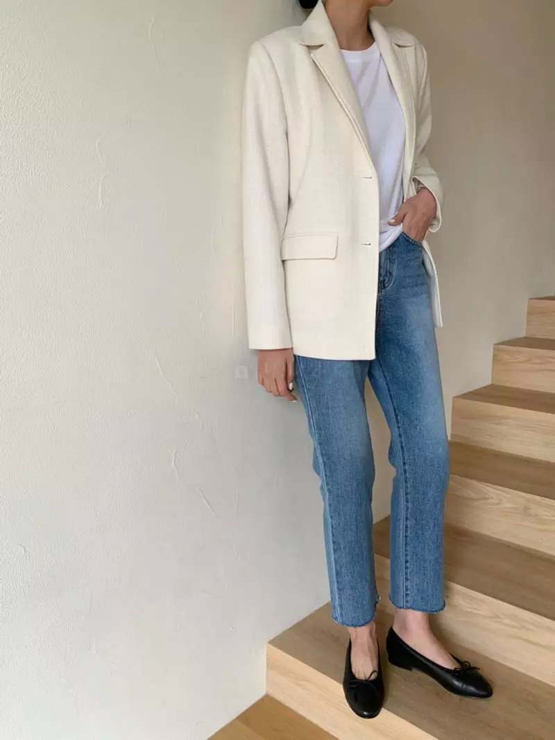 Moi - Korean Women Fashion - #vintagekidsstyle - Tweed Jacket - 2