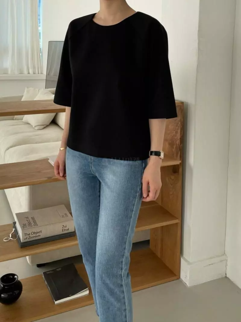 Moi - Korean Women Fashion - #womensfashion - Luna Zipper Tee - 3