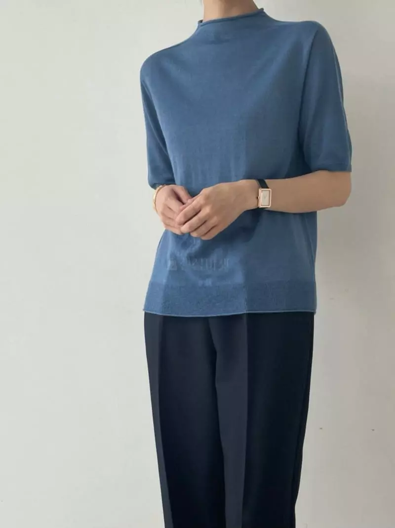 Moi - Korean Women Fashion - #womensfashion - Wholega Knit Tee - 2