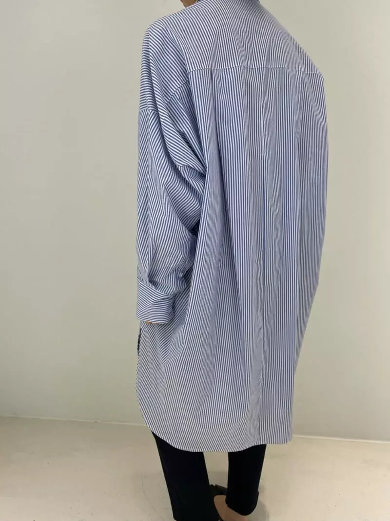 Moi - Korean Women Fashion - #womensfashion - Balloon Long Shirt
