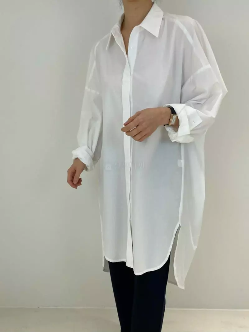 Moi - Korean Women Fashion - #womensfashion - Balloon Long Shirt - 3