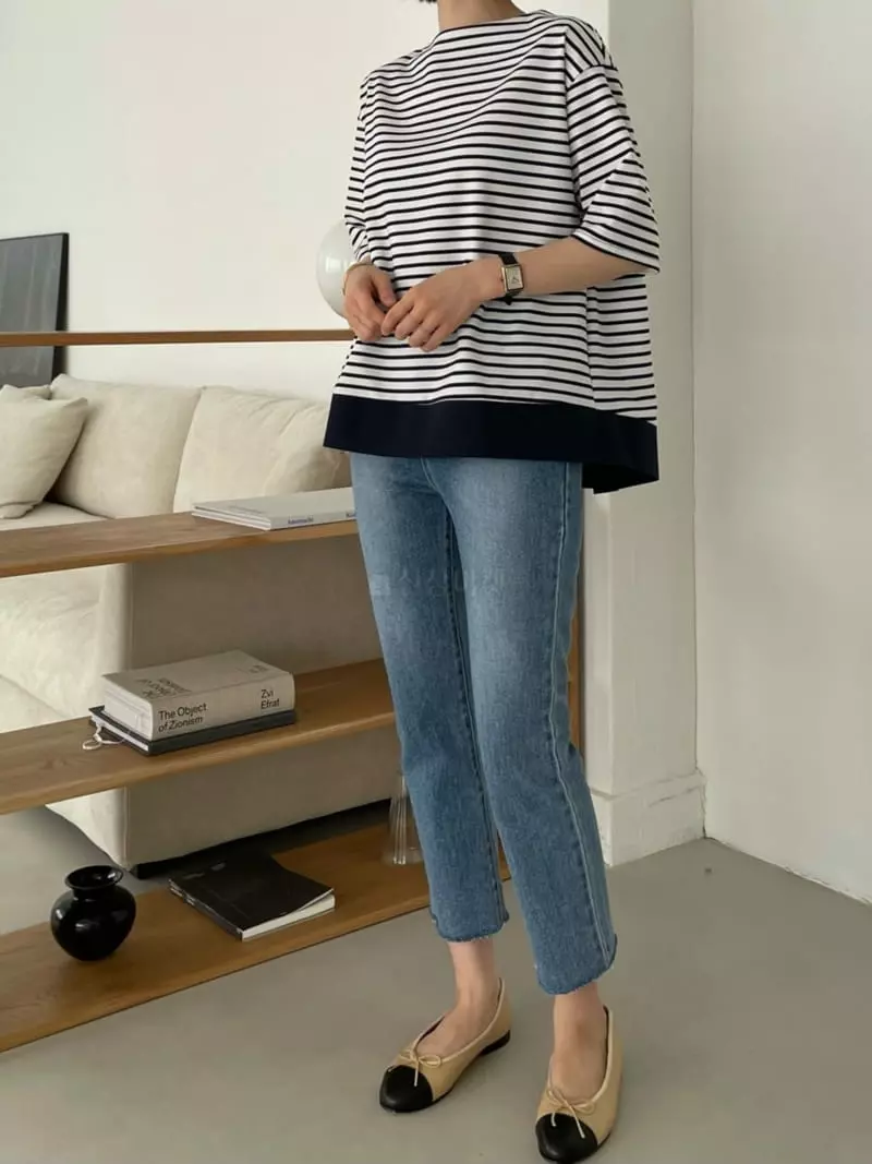 Moi - Korean Women Fashion - #womensfashion - Louis Boat Tee