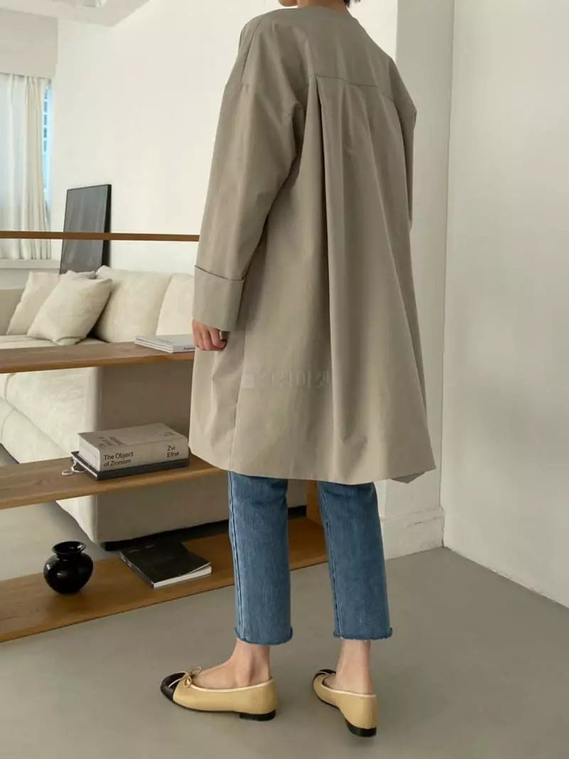 Moi - Korean Women Fashion - #womensfashion - No Collar Half Jacket - 2