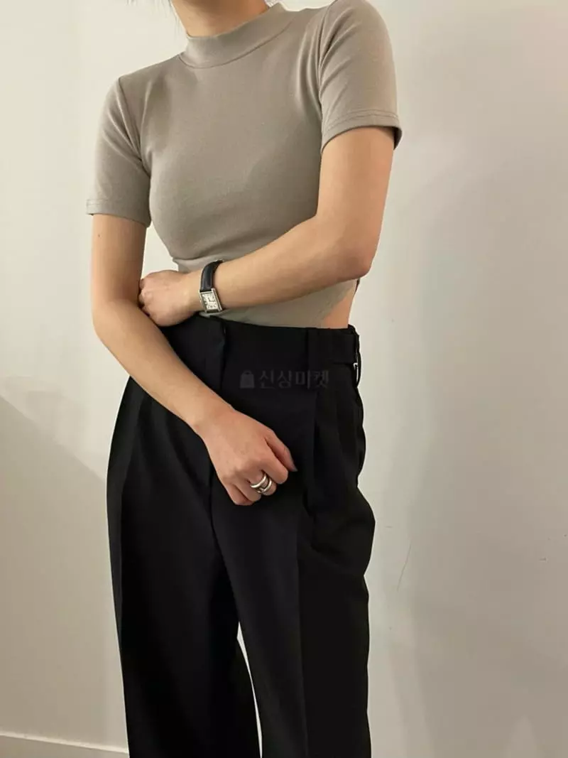 Moment - Korean Women Fashion - #momslook - Nef Diagonal Tee