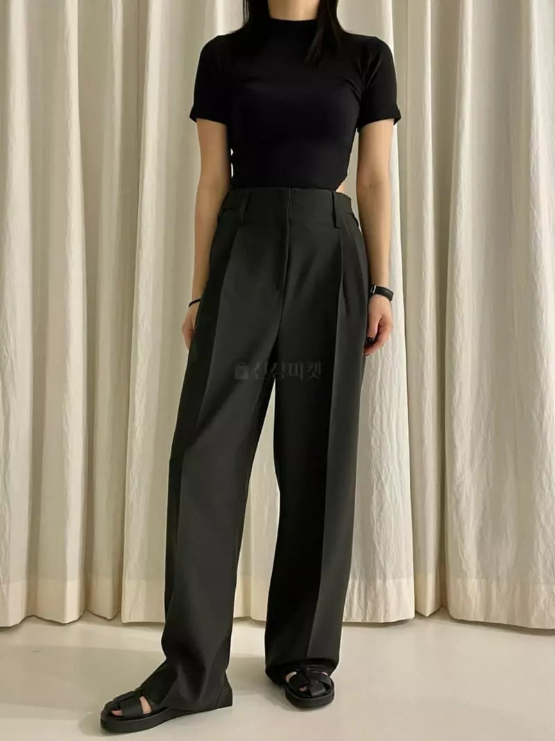 Moment - Korean Women Fashion - #momslook - Nef Diagonal Tee - 3