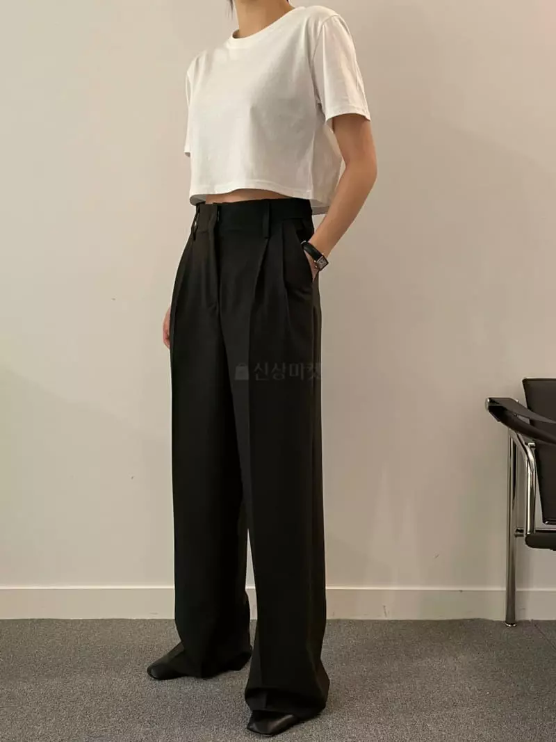 Moment - Korean Women Fashion - #womensfashion - Piece Crop Tee - 4