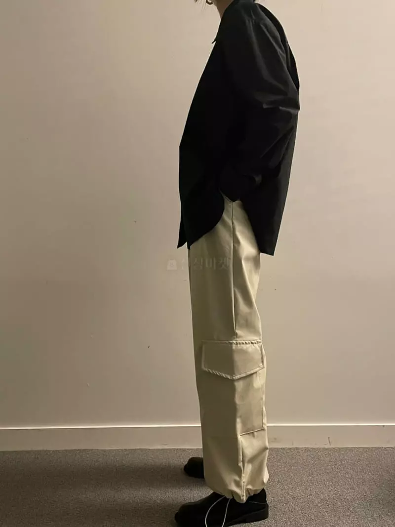Moment - Korean Women Fashion - #momslook - Leather Pocket Pants - 3