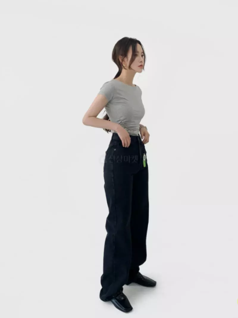 Moment - Korean Women Fashion - #vintageinspired - Clon Shirring Tee - 3