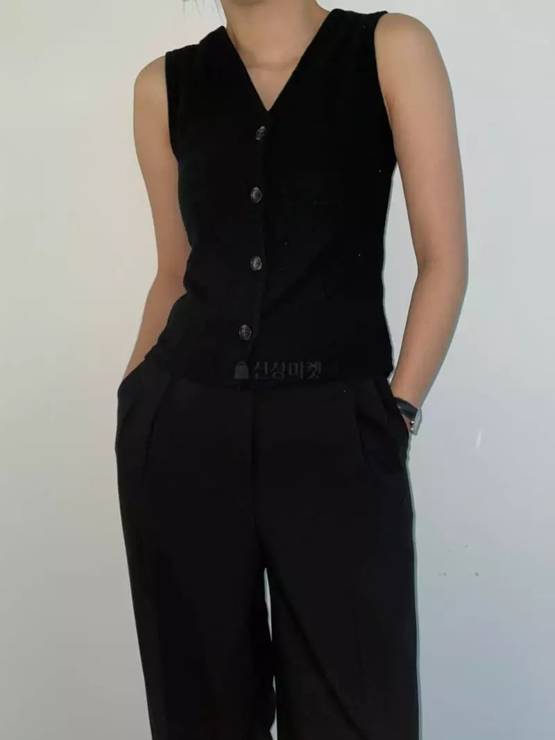 Moment - Korean Women Fashion - #womensfashion - Pique Vest - 3