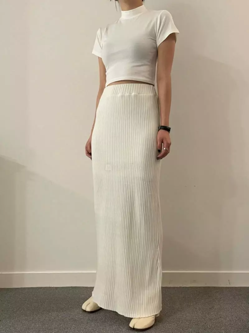 Moment - Korean Women Fashion - #womensfashion - Nizi Rib Skirt