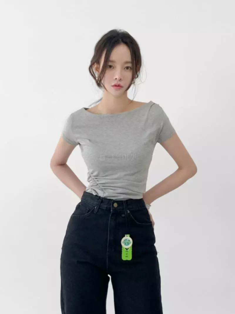 Moment - Korean Women Fashion - #womensfashion - Clon Shirring Tee - 2