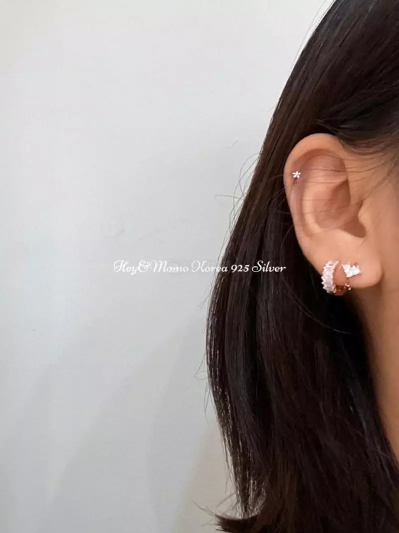 Momo - Korean Women Fashion - #momslook - 925 Silver Earrings