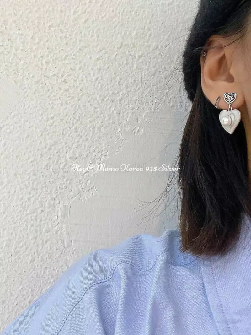 Momo - Korean Women Fashion - #momslook - 925 Silver Earrings