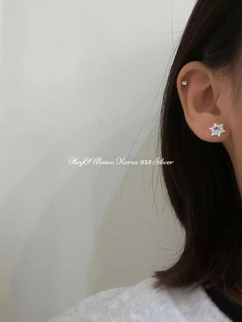 Momo - Korean Women Fashion - #momslook - 925 Silver Earrings