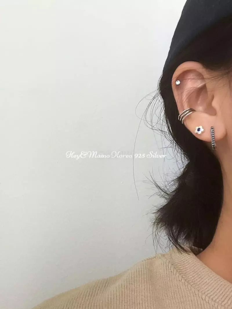 Momo - Korean Women Fashion - #momslook - 925 Silver Earrings