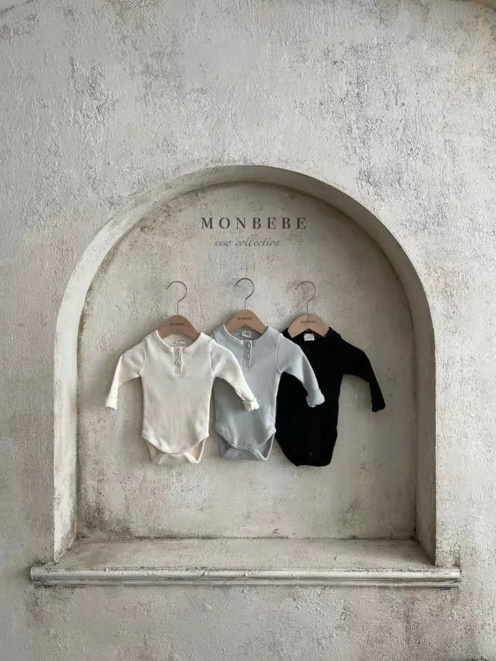 Monbebe - Korean Baby Fashion - #babyboutiqueclothing - Button Rib Bodysuit - 7