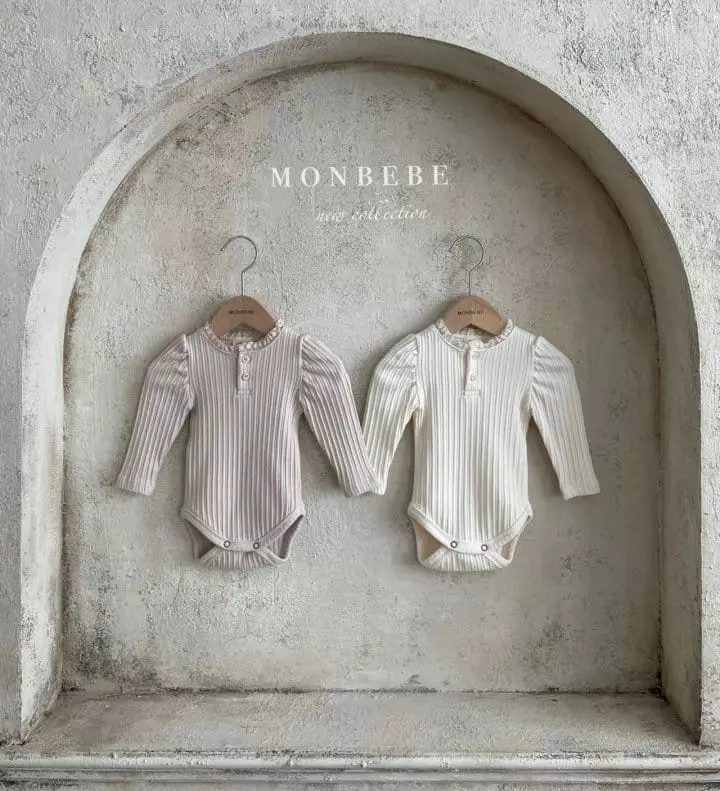 Monbebe - Korean Baby Fashion - #babyboutiqueclothing - Point Lace Bodysuit