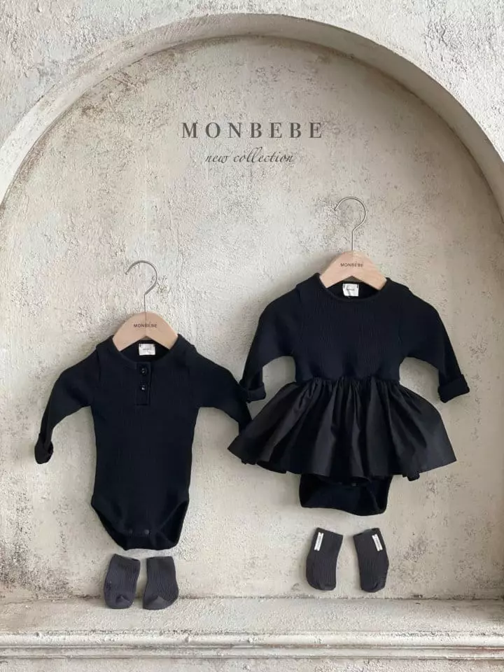 Monbebe - Korean Baby Fashion - #babyfashion - Button Rib Bodysuit - 9