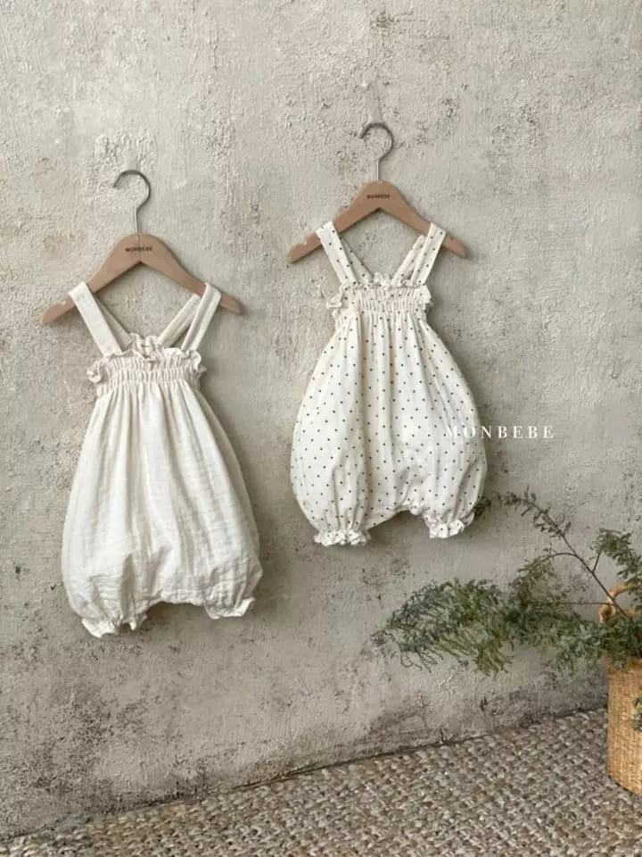 Monbebe - Korean Baby Fashion - #babyfashion - Milk Dungarees Pants - 3