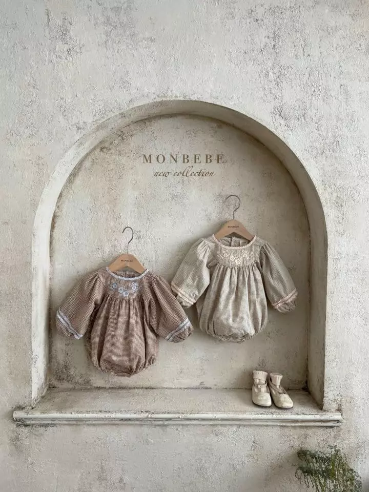 Monbebe - Korean Baby Fashion - #babyfashion - Brownie Embroidery Bodysuit