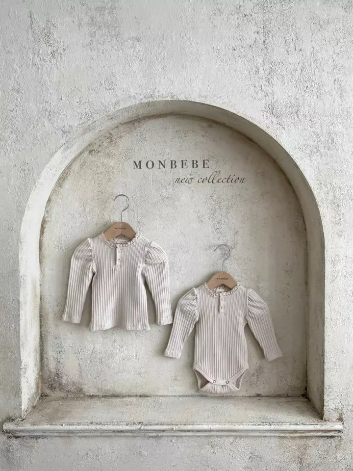 Monbebe - Korean Baby Fashion - #babyfashion - Point Lace Bodysuit - 4