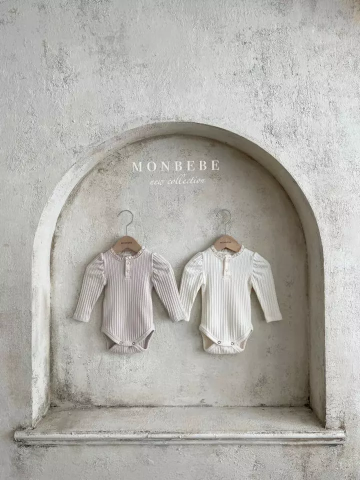 Monbebe - Korean Baby Fashion - #babygirlfashion - Point Lace Bodysuit - 5