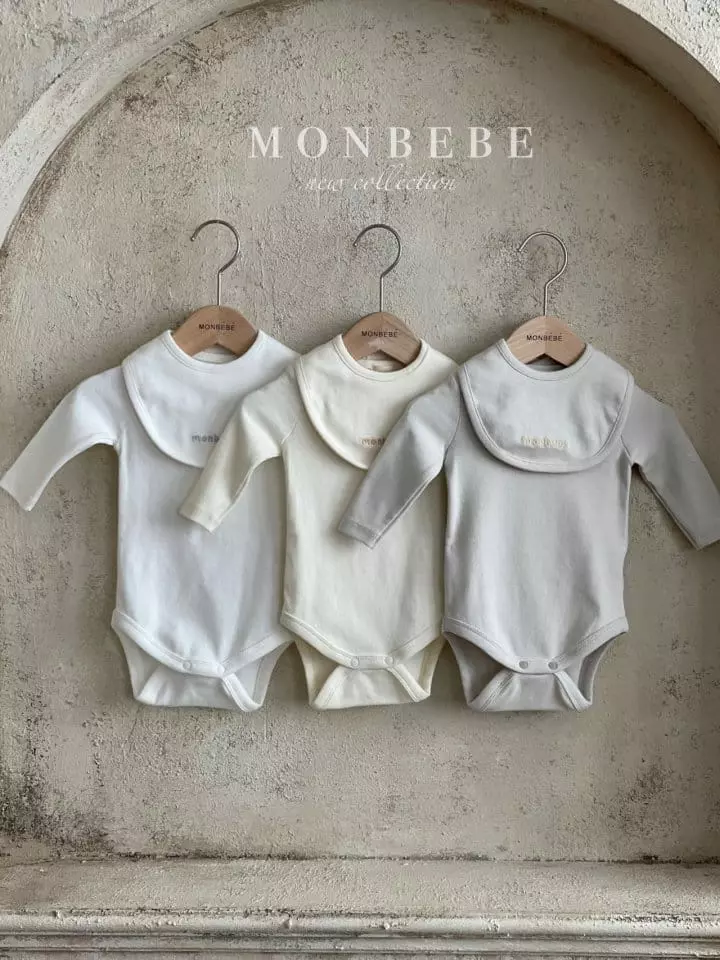 Monbebe - Korean Baby Fashion - #babylifestyle - Mon Bodysuit with Bib - 2