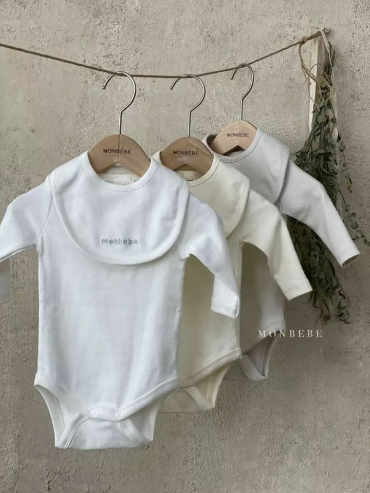 Monbebe - Korean Baby Fashion - #babyoninstagram - Mon Bodysuit with Bib - 3