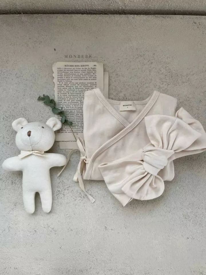 Monbebe - Korean Baby Fashion - #babyoninstagram - Petti Bodysuit with Bonnet - 10