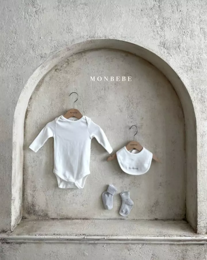 Monbebe - Korean Baby Fashion - #babyoninstagram - Mon Bodysuit with Bib - 4