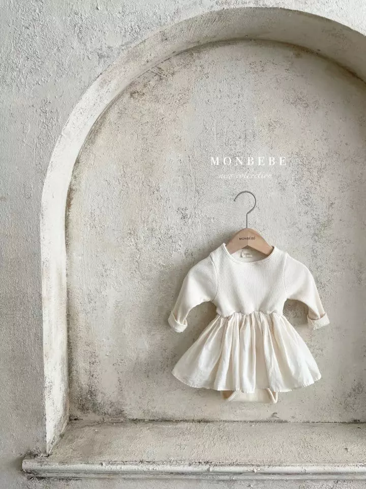 Monbebe - Korean Baby Fashion - #babyootd - Rib Frill Bodysuit - 2