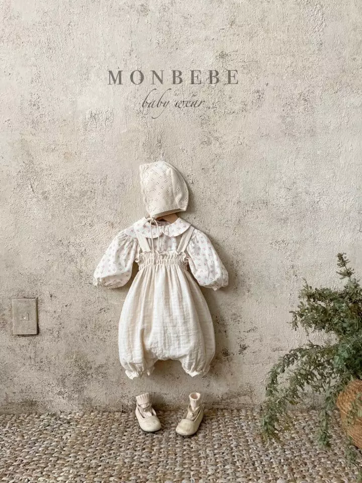 Monbebe - Korean Baby Fashion - #babyoutfit - Milk Dungarees Pants - 10