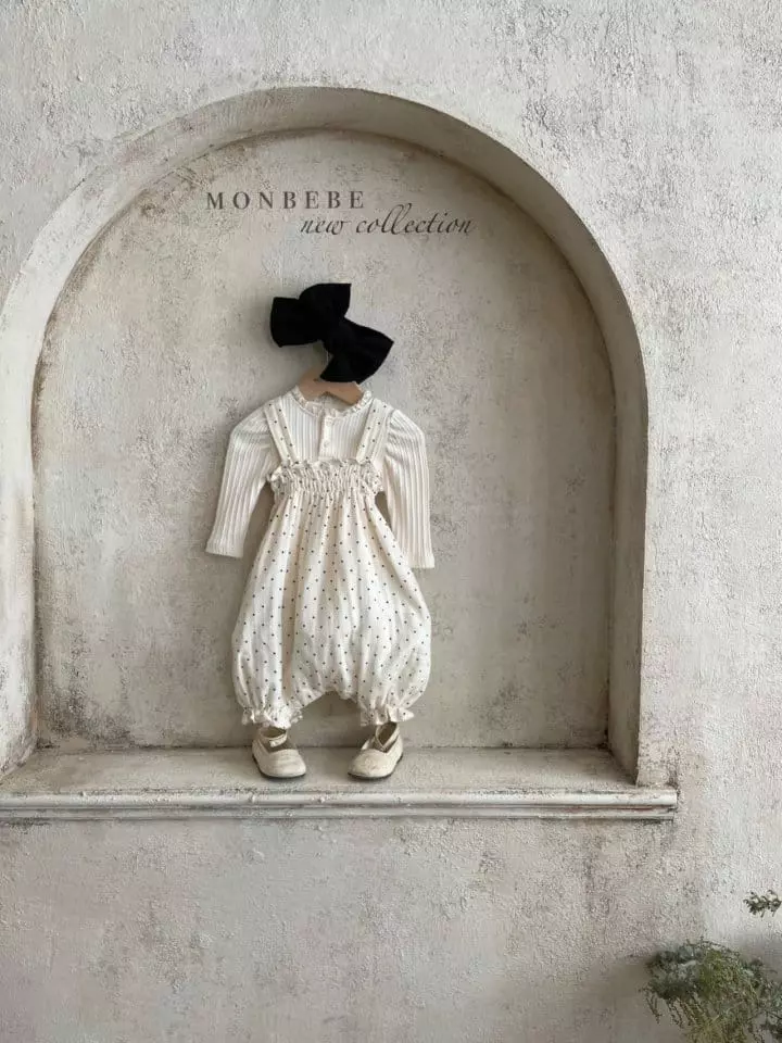 Monbebe - Korean Baby Fashion - #babyoutfit - Milk Dungarees Pants - 9
