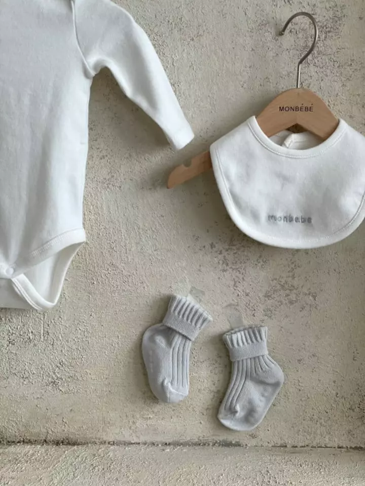 Monbebe - Korean Baby Fashion - #babyoutfit - Mon Bodysuit with Bib - 5