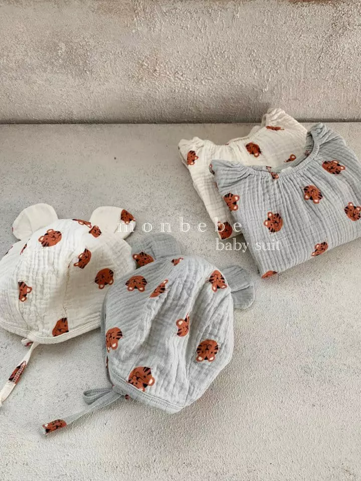 Monbebe - Korean Baby Fashion - #babyoutfit - Tiger Bodysuit - 3