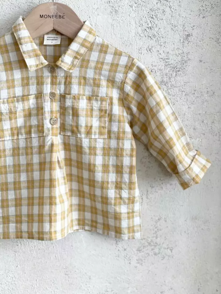 Monbebe - Korean Children Fashion - #Kfashion4kids - Petti Check Shirt - 3