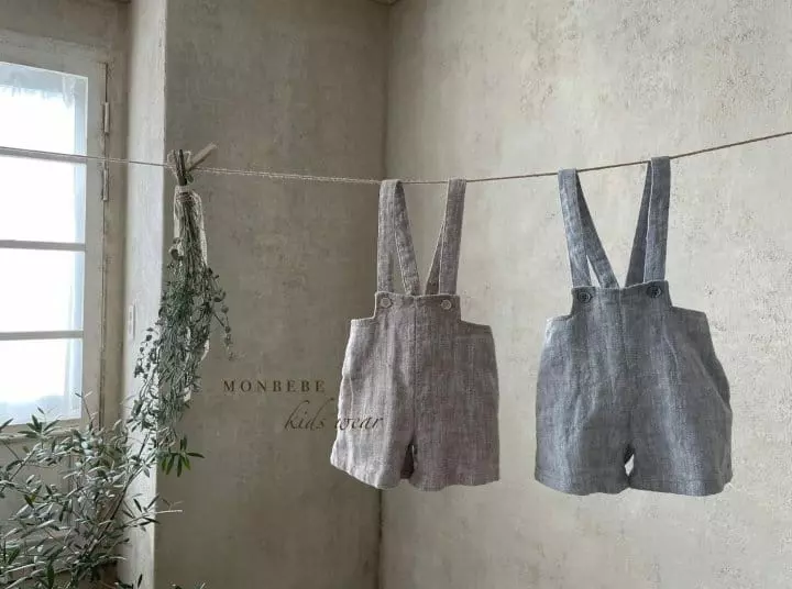 Monbebe - Korean Children Fashion - #fashionkids - Herringbone Dungarees Pants