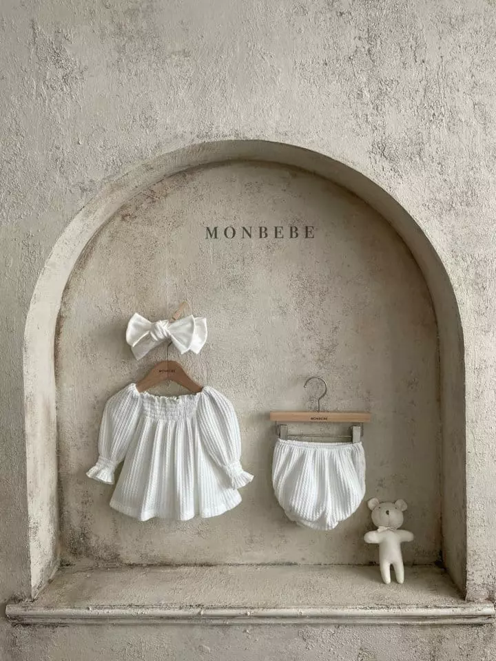 Monbebe - Korean Children Fashion - #kidsshorts - Pure Top Bottom Set - 7