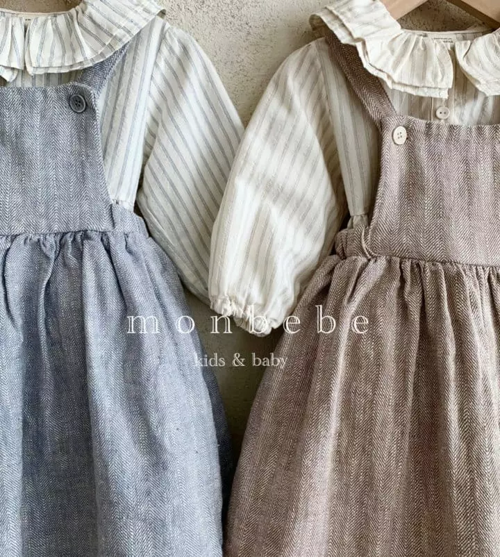 Monbebe - Korean Children Fashion - #magicofchildhood - Stripes Frill Blouse - 10