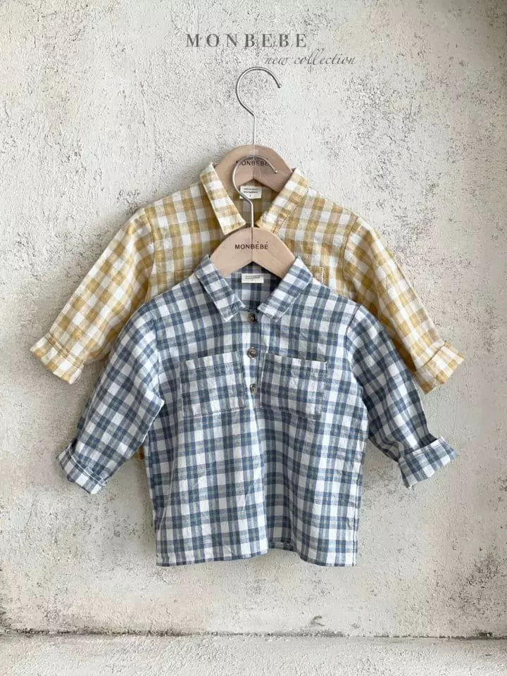 Monbebe - Korean Children Fashion - #minifashionista - Petti Check Shirt - 6