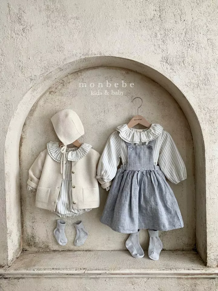 Monbebe - Korean Children Fashion - #minifashionista - Stripes Frill Blouse - 11