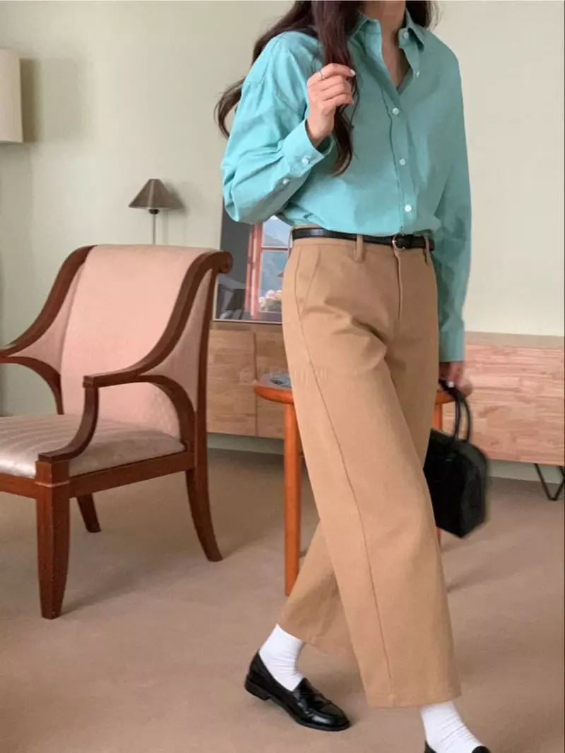 Monet - Korean Women Fashion - #momslook - Twill Pants - 2