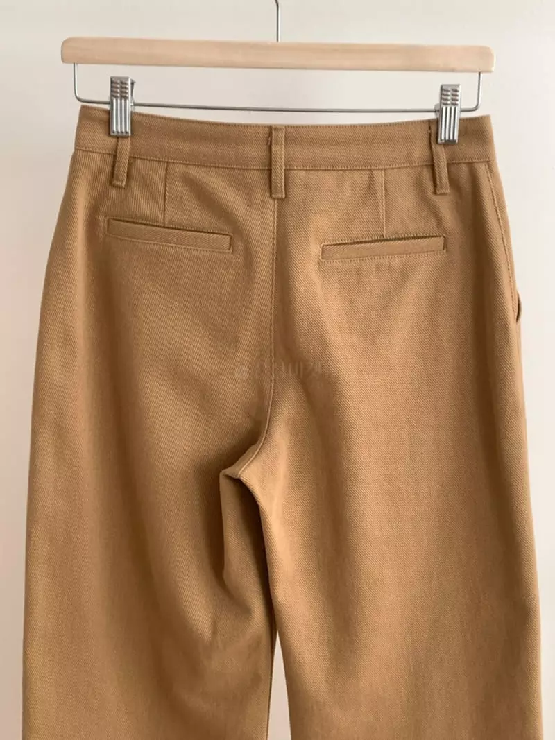 Monet - Korean Women Fashion - #womensfashion - Twill Pants - 4