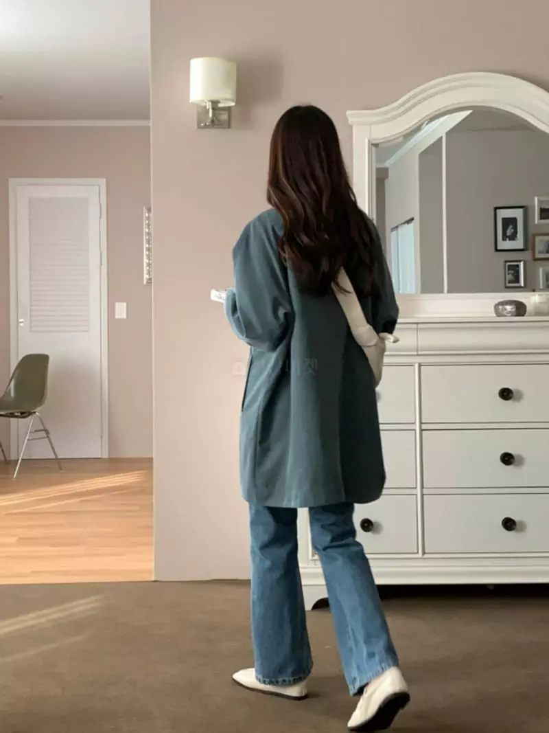 Monet - Korean Women Fashion - #momslook - Cube Trench Coat - 4