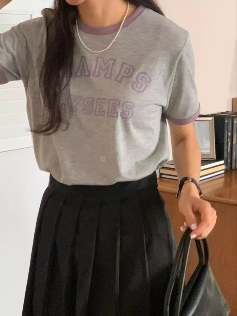 Monet - Korean Women Fashion - #momslook - Champion's Tee - 2